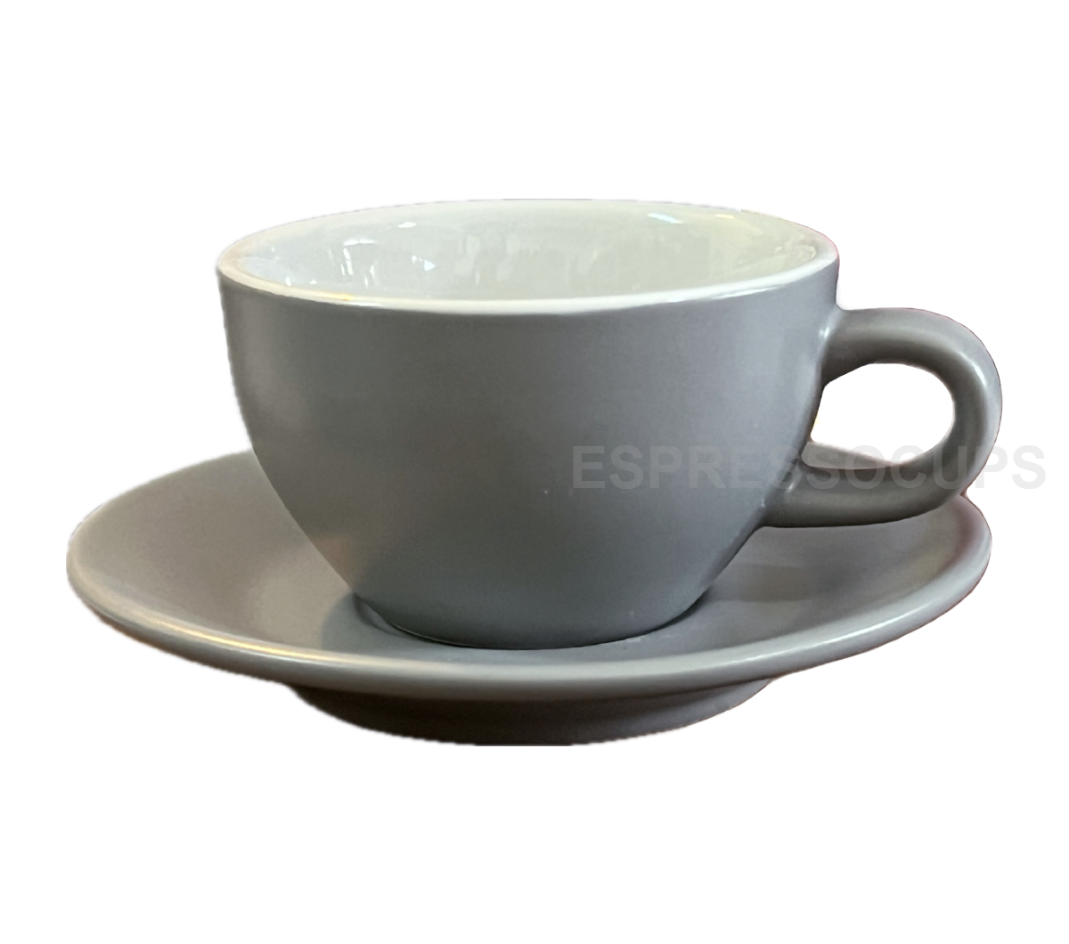 "TULIPANO" 210ml Cappuccino Cups - grey matte